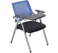 OZBME Creative Foldable, Conference Chair with Writing Board, One-Piece Student Training Chair, Easy to Store Reporter (Color : Grey, Size 49 * 59 87 cm) (Blue 49 * 59 * 87 cm)