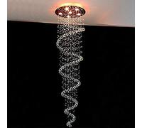 OZBME Crystal Chandelier,Spiral Staircase Chandelier with 6 Lights Rural Houses Lamp Ceiling Luminaires