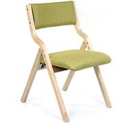 OZBME Detachable Office Foldable Chair, Portable Folding Chair for Home use, Wooden Minimalist Kitchen (Color : Off White, Size 48.5 * 46 76.5 cm) (Green 48.5 * 46 * 76.5 cm)