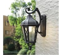 OZBME European Wall Light Safe with PIR Motion Sensor Detector IP44 Weatherproof Lamp Retro Industrial Wind Outdoor Brushed Stainless Steel Lamp,Led Ceiling Pendant (Dolphin Waves 43cm)