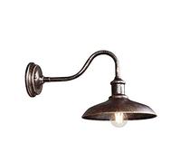 OZBME Exterior Light 2PCS Outdoor Indoor Wall Lamp Mains Powered Swan Neck Hanging Outside External Bronze Down Lantern for Bar Cafe Coffee Balcony Home Garden Light(Color:A) (B) (B)