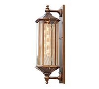 OZBME Exterior Light E27 Aluminum Outdoor Wall Lantern, European Retro Lamp, Garden Balcony Waterproof Sconce, for Hallway Patio Garage Mount Lighting Fixtures Light(Color:B) (B (B)