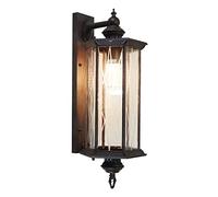 OZBME Exterior Light E27 Aluminum Outdoor Wall Lantern, European Retro Lamp, Garden Balcony Waterproof Sconce, for Hallway Patio Garage Mount Lighting Fixtures Light(Color:B) (B (A)