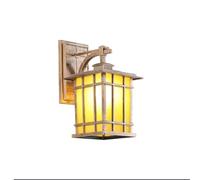 OZBME Exterior Light Retro Cage Watertight Outdoor Wall Lantern Vintage Mount Sconce Aluminum Outside Lamp with Glass for Garden Patio Garage House Porch Light(Blac (B (Bronze)