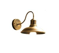 OZBME Exterior Light Vintage Industrial Gooseneck Wall Lights Outdoor Waterproof Barn Sconce Porch Dome Distressed Iron Lamp for Balcony Aisle Bar Cafe Restaurant Terrace Garden Ligh (Bronze 34cm)