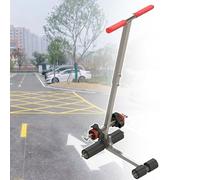 OZBME Floor Tape Applicator, Manual Pushing Marking Tool, Adjustable Handle Height, for Road Planning and Marking,Round (A)