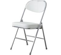 OZBME Folding Chair Simple Leisure Back Chair, Home, Portable Staff Training Student Dormitory Load-Bearing 100kg(Color:Black*2) (White*2 46 * 43 * 80cm)