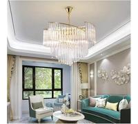 OZBME Full Brass Spiral Gold Crystal Modern for Living Room, Kitchen, Bedroom Home Decoration, LED Ceiling chandelier, Light Fixture (Changeable D100cm)