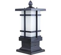 OZBME Garden Post Light American Industrial Retro Rainproof Antirust Pillar Lights Outdoor Landscape Column Lamp Courtyard Lawn Pedestal Antique Glass Lantern Lighting To pursue happiness