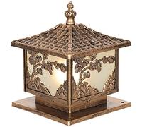 OZBME Garden Post Light European Courtyard Column Pillar Lamps Outdoor Villa Landscape Lamp Retro Square Waterproof Stigma Headlight Fence Pedestal Lantern Street Decor To ()