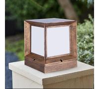 OZBME Garden Post Light Fixtures Black Acrylic Solar Table Lamps Modern Gate Bollard Pillar Industrial Column Cap Lamp for Driveway Street Decor Lamp, Brass 8.2in (Brass (Brass 10.2in)