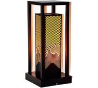 OZBME Garden Post Light Landscape Lighting Warm Outdoor Column Lights, Patio Pillar Lamp Waterproof Lantern Modern Porch Black Stainless Steel Street Decor