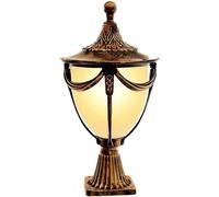 OZBME Garden Post Light Roman Pillar Lamp Outdoor Fixtures Industrial Cast Aluminum Bronze Column Farmhouse Modern Lighting for House Patio Garage Yard Street Decor