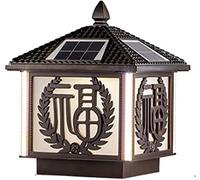 OZBME Garden Post Light Solar Outdoor Lights, Gate Pillar Wall Lamp IP55 Waterproof Aluminum Outside Pedestal Lights Villa Courtyard Door Bollard Stigma Lantern Acrylic Street light To pursue