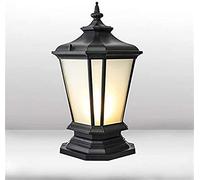 OZBME Garden Post Light Vintage Column European Fence Pole Wall-Mounted Lights Outdoor Pillar Aluminum Waterproof IP65 Courtyard Lamp Villa Patio Headlight To