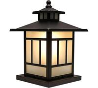 OZBME Garden Post Light Waterproof Outdoor Pillar Aluminium Die-Casting E27 Lamps Chinese Square Courtyard Porch Landscape Street Lighting Traditional Security Stigma To pursue
