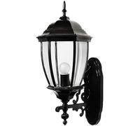 OZBME Garden Wall Light Retro Industrial Waterproof Sconce Upside Down Black Transparent Glass Fixture Outdoor Porch Balcony Lantern E27 Villa Patio Corridor Decor Lamp