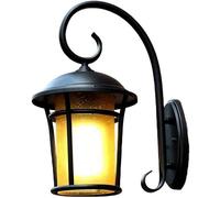 OZBME Garden Wall Light Retro Outdoor Lamp Creative Iron Art Lighting American Industrial Wind Waterproof Frosted Glass Lantern E27 Street Store Balcony Decor