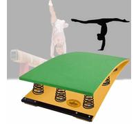 OZBME Gymnastics Springboard Adult Curved Jump Bridge for Kids Heavy Duty Pro Spring Board with 2 Springs, Arts Fitness/Vaulting Training Use (Red E)