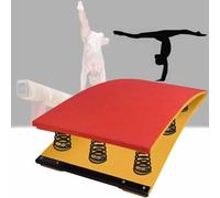 OZBME Gymnastics Springboard Adult Curved Jump Bridge for Kids Heavy Duty Pro Spring Board with 2 Springs, Arts Fitness/Vaulting Training Use (Red ESix Springs) (Green FSix springs)