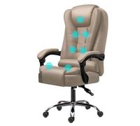 OZBME Home Office Desk Chair, Massage Executive Gaming Chairs Computer Seat with 7 Point Vibrating,Ergonomic Chair Wheels Swivel Height Adjustbale for Off,Black/a (Khaki/a)