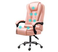OZBME Home Office Desk Chair, Massage Executive Gaming Chairs Computer Seat with 7 Point Vibrating,Ergonomic Chair Wheels Swivel Height Adjustbale for Off,Black/a (Pink/a)