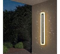 OZBME Indoor Led Ceiling Pendant, LED Outdoor Wall Sconces Metal Light Long Strip Porch Lamp Black Waterproof Pack Lights,Foyer (OneColor 60cm)