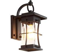 OZBME Indoor Led Ceiling Pendant, LED Wall Light Waterproof Iron Art Lamp Antirust External Sconce Industrial Outdoor Glass Box Light,Foyer (Square)