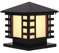 OZBME Indoor Led Ceiling Pendant, Post Lights Outdoor,Pillar Lamps IP65 Waterproof Black Finish Outdoor Column Lamp Garden Wall Patio Pillar Fixture,Foyer (Glass 25cm)