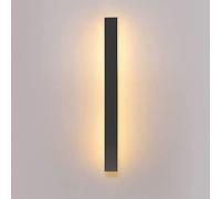 OZBME Led Ceiling Pendant, Outdoor Strip Wall Light LED Rectangular Lights Fixture Black Finish - Linear Long Sconce IP65 Waterproof Lamps Foyer ()