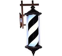 OZBME Light Barber Pole, Outdoor Wall Mountable Lamp,Retro Hair Salon Shop Open Sign Rotating & Illuminated Red White Blue Stripes Lamp Decor (Color : B, Size 68CM) (B 100CM)