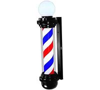 OZBME Light Barber Shop LED Barbers Pole 88cm Hair Salon Logo Rotating Sign Outdoor Waterproof Wall Light,Blue+White,88cm Lamp Decor (Color : A) (A)