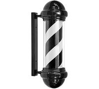 OZBME Light Hair Salon Barber Shop Open Sign Rotating & Illuminated Black and White Stripes, Outdoor Wall Lamp Waterproof Decor (Size : 68CM) ()