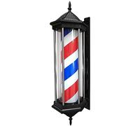 OZBME Light LED Barber Pole,Waterproof Shop Barbers Pole Rotating Wall Lights Hair Salon Logo Sign Outdoor Lamp Decor (Color : C, Size 68CM) (C 100cm)
