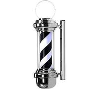 OZBME Light LED Barber Shop Pole with Globel Lamp Spinning White Black Stripes Hairdressing Salon Sign Wall (Size : 88 * 19 26cm) ()
