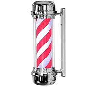 OZBME Light Led Barbers Pole Illuminating Rotating Salon Shop Sign Red White Blue Stripes Large Very Bright Not Regular Bulbs Barber Traditional Outdoor Wall Lamp Decor (Size : 68CM) ()