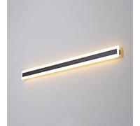 OZBME Linear Mirror Headlight, Ultra-Thin Waterproof Wall Light, Modern LED, Metal Long Strip Sconce with White Acrylic Shade, Outdoor Lighting Lights for Porch, Patio (Dark 80CM)