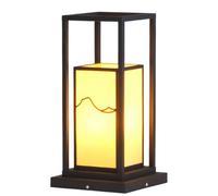 OZBME Modern Patio Post Cap Lamp Waterproof Pillar Ip54 Lights Outdoor Lighting For Garden Decoration Flat Surface Lantern Column Lamp, CAMEL