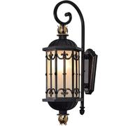 OZBME Outdoor Classical American Gooseneck Wall Lamp Lantern Simple Exterior Waterproof Sconces Traditional,Led Ceiling Pendant (Glass)