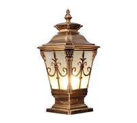 OZBME Outdoor Lamp Post Light, Pillar Lanterns Vintage Rainproof Aluminum Landscape Column Lights IP65 Waterproof Exterior Lamps American Patio Villa,Height: 37 Cm (Height: 37 Cm)