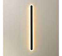 OZBME Outdoor Light Long Bar LED Wall Sconce Black Exterior Fixture,Led Ceiling Pendant Lamp (Warm Light 100cm)