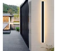 OZBME Outdoor Long LED Porch Lights,Inch Modern Strip Wall Light, 35W 3-Color Acrylic Lamp, Waterproof IP65 Light Fixture for Porch, Living Room, Patio, Bathroom, Garage (Warm Light 31.4inch)