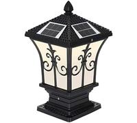 OZBME Outdoor Solar Pillar Light Fence Gate Wall Waterproof European Garden Villa Light,Outdoor Post Lights Column Lamp Pole Landscape Lighting Warm as ever
