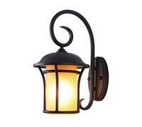 OZBME Outdoor Wall Light IP65 Waterproof Lamp Vintage Lighting Fixture, Metal Outside Lights with Glass Shade for Balcony Terrace Garden Courtyard, E27 Socket (Glass)