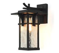 OZBME Outdoor Wall Light Modern Classic Lights Waterproof Aluminum Lamp with Frosted Glass Exterior for House Deck Patio Garage Lighting (Color : Black) (Bronze) (Black)