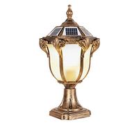 OZBME Outdoor Wall Lights Aluminum Solar Column Light Glass Waterproof Post Pillar Lamp Scenic Spot Lawn Fence Park Garden Patio Corridor Villa Street Landscape (Bronze 35 * 69cm)