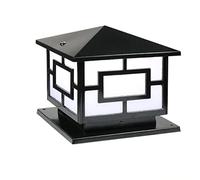 OZBME Outdoor Wall Lights Square Courtyard Gate Pillar Lamp Waterproof Column Headlight Aluminum Modern Landscape Post Light Street Lantern Table Lamp(Color: (Black 25cm)