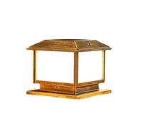 OZBME Outdoor Wall Lights Square Solar Pillar Lamp Waterproof Post Light Glass Villa Gate Landscape StreetLights Garden Deck Patio Fence Column Headlight Lighting Decor (Col (Bronze 50cm)