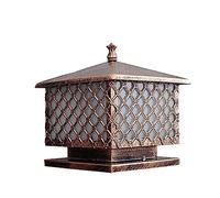 OZBME Outdoor Wall Lights Waterproof Column Light European-Style Aluminum Pillar Lamp Traditional Landscape Post for Fence Garden Backyard Courtyard Patio Lamp(Size:40cm) (()