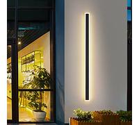 OZBME Outdoor Wall Sconce 12W LED Modern Porch & Patio Light Fixture Black Exterior Lights Frosted White Acrylic Lamp Watetproof Suitable for Living Room,Garage,Bathroom ()